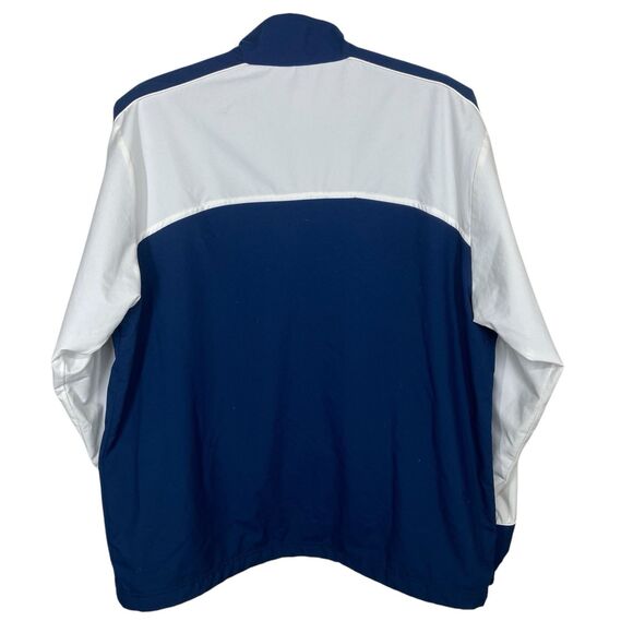 Vtg Nike Team Navy & White Color Block Mesh Lined Windbreaker Jacket Size Large - Picture 2 of 12